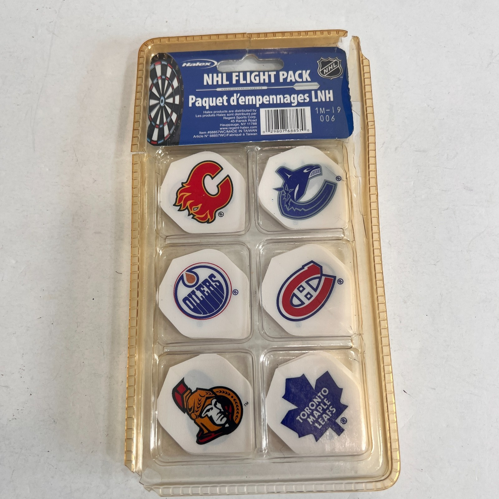 NHL Flight Pack Darts Halex VTG Oilers maple leafs Hockey Pub
