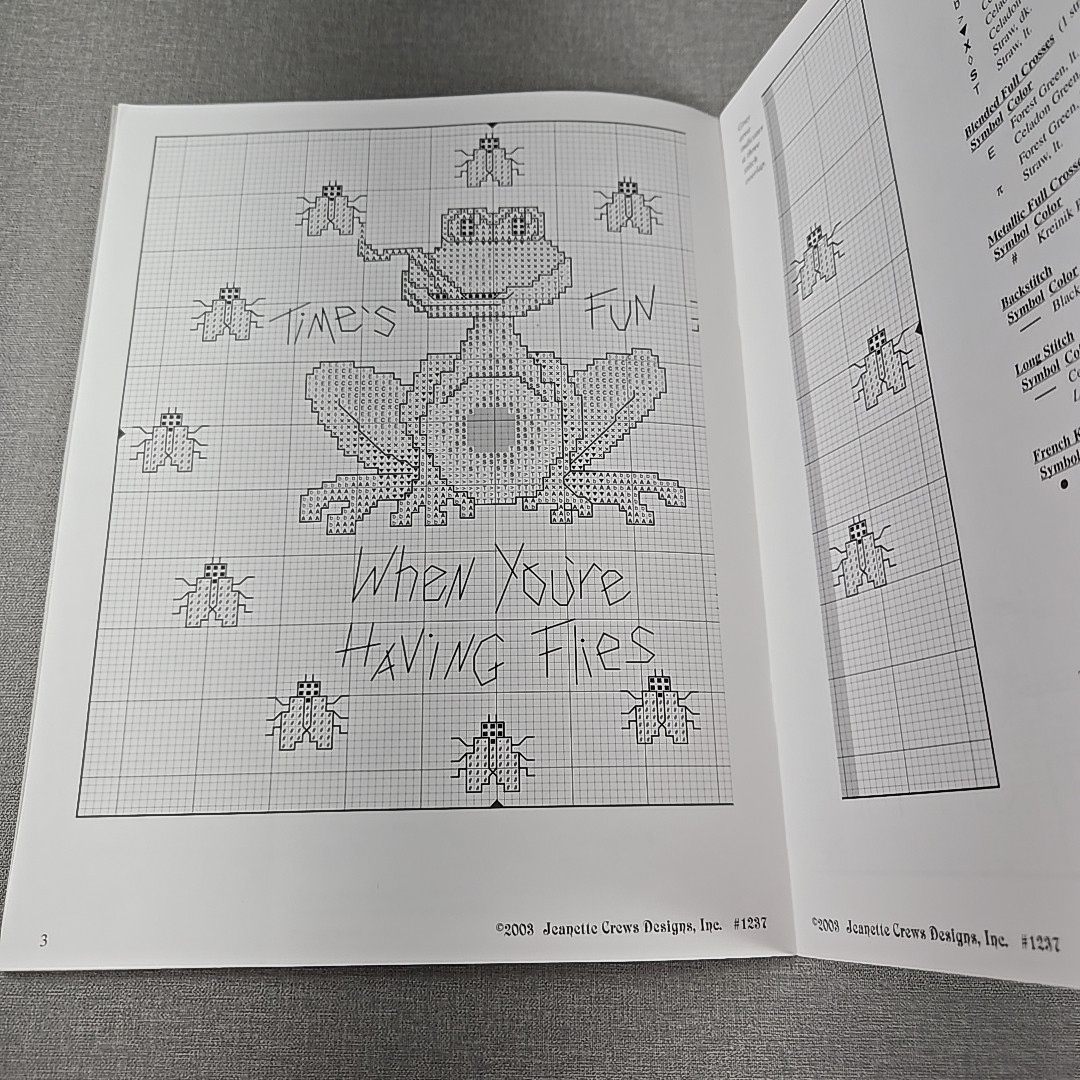 Frog Wild Cross Stitch Pattern Book Jeanette Crews Designs