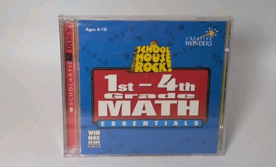 School House Rock 1ST - 4TH Grade Math Essentials WIN / MAC CD ROM NEW B513