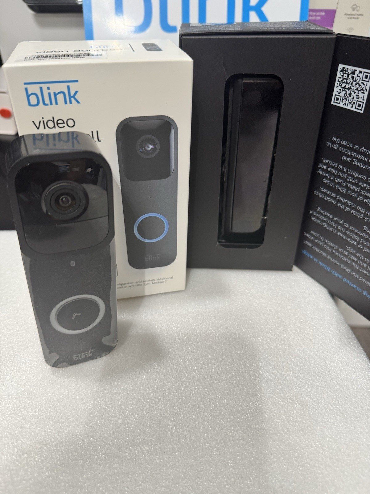 Blink Video Doorbell Black HD Two-Way Audio. One Battery And One  Wired