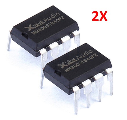 Qty 2 of Xvive MN3009 12.8msec (256-Stage) Analog Delay Line (DIL-8)