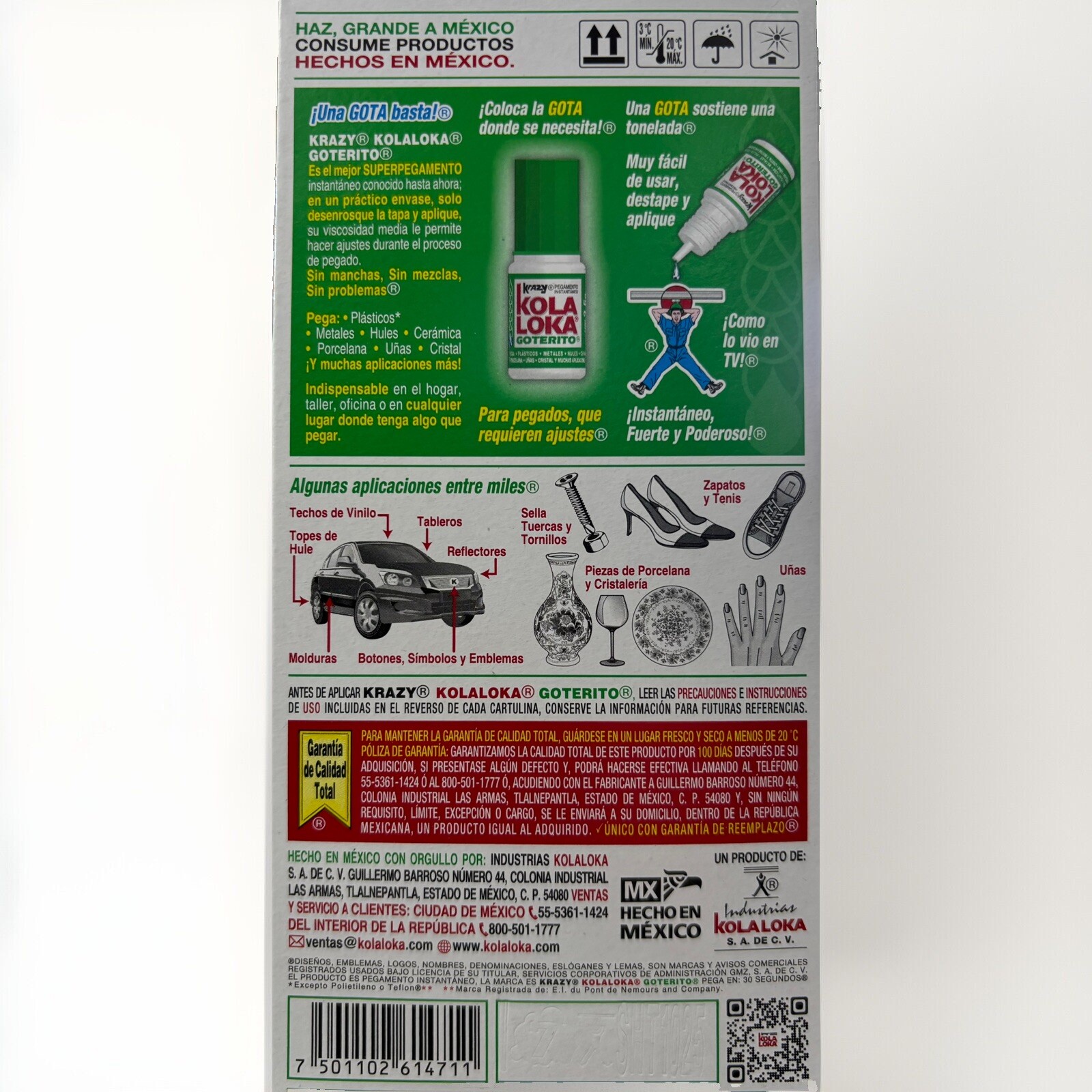 Kola Loka Goterin (10 pcs) (3.5g x 1) Super Glue Dropper (10 pcs) (3.5g Each)