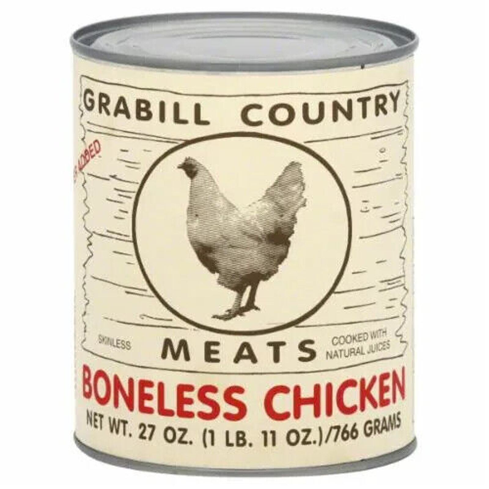 Grabill Country Meat Boneless Chicken Cooked in Natural Juices 27 oz Can