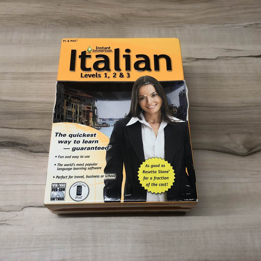 Instant Immersion Italian Levels 1,2,3 for PC & MAC ~ New Sealed