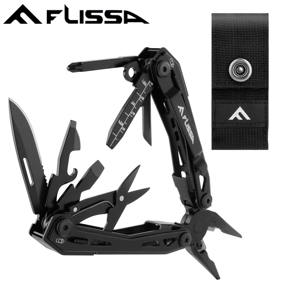 FLISSA 16-in-1 Multitool Plier Compact Portable EDC Multi Tool With Pocket Knife