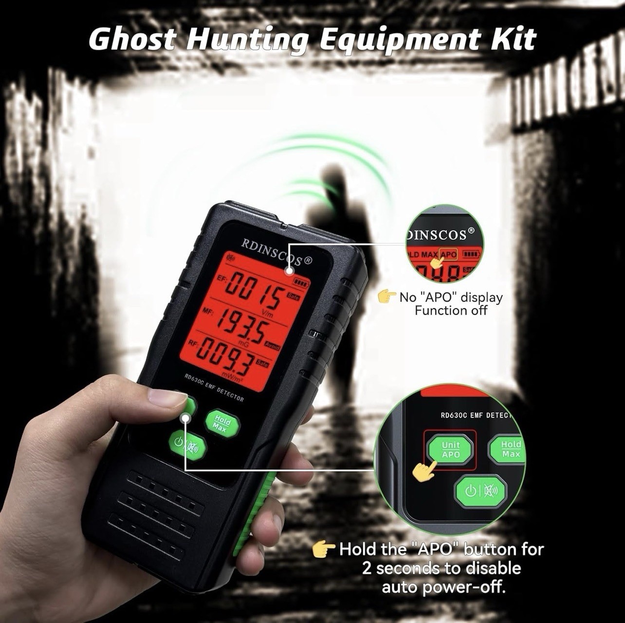 EMF Detector - Monitors AC Magnetic, Electric & Microwave Radiation