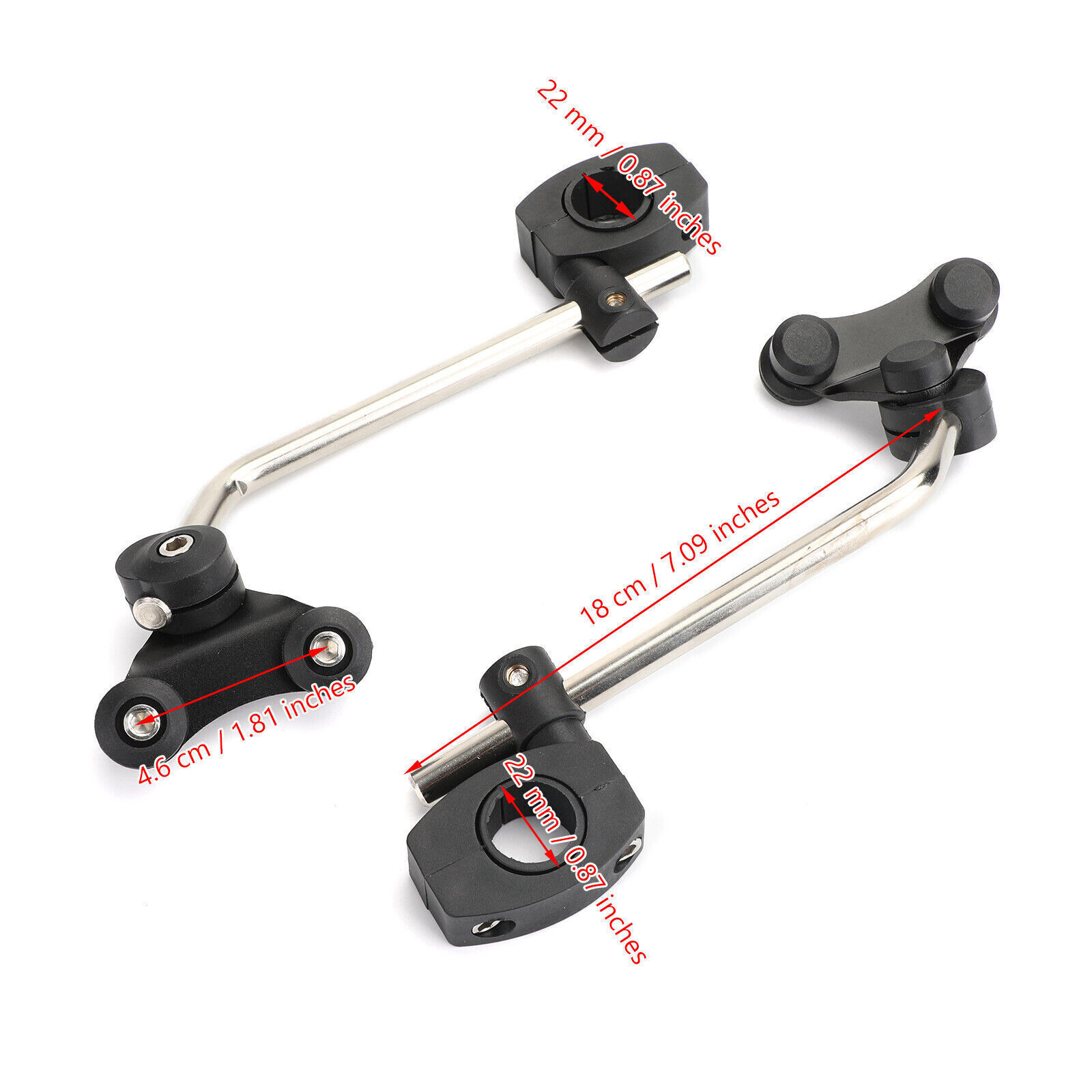 Windscreen Bracket 7/8" 22mm Standard Handlebar Windshield Mount Clamp BLK