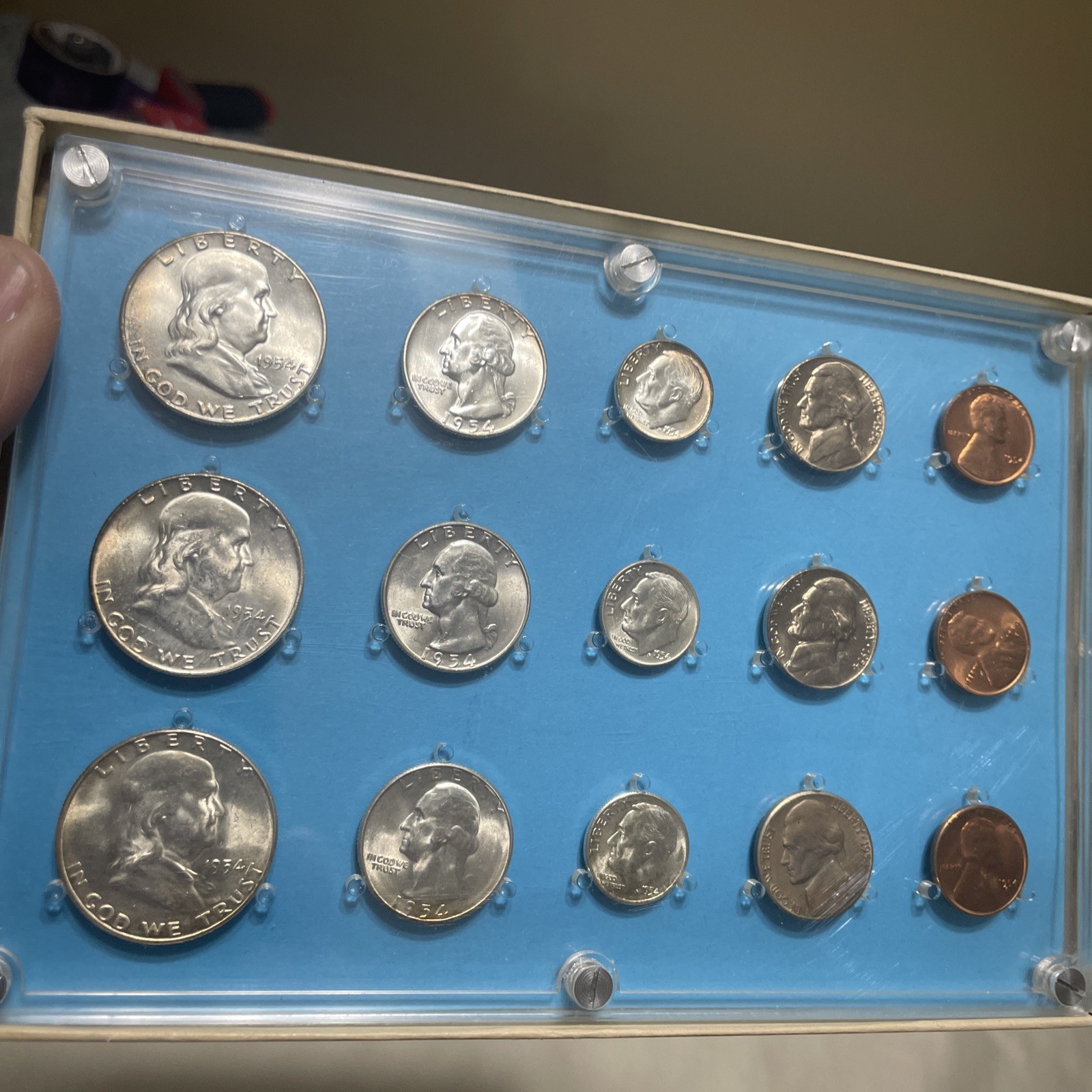 1954 P D S Assembled US Mint Uncirculated Silver 15 Coin Set