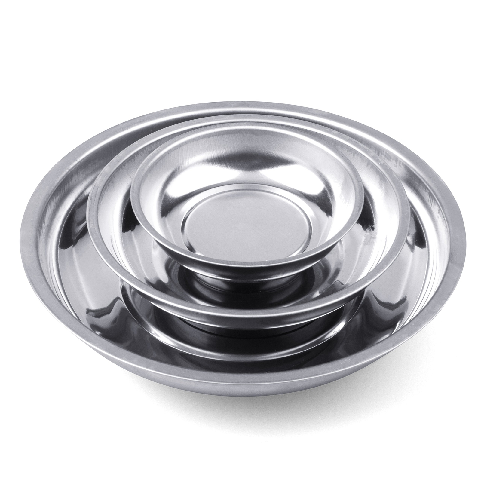 3 PCS Round Magnetic Parts Tray, 3, 4, 6 Inch Magnetic Tray for Mechanic's