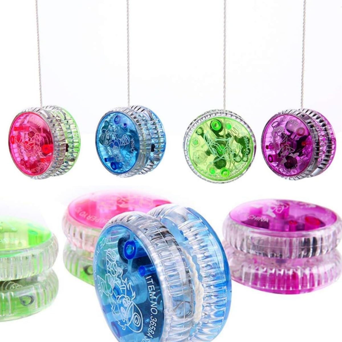 Bioristar LED Light Up Yo Yo Yoyo for Kids Beginner Yo Yo 4 Pack (4 Pack LED ...
