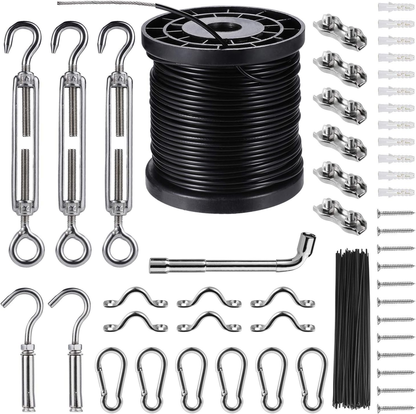 String Lights Hanging Kit,Globe String Lights Suspension Kit,Outdoor Light Guide