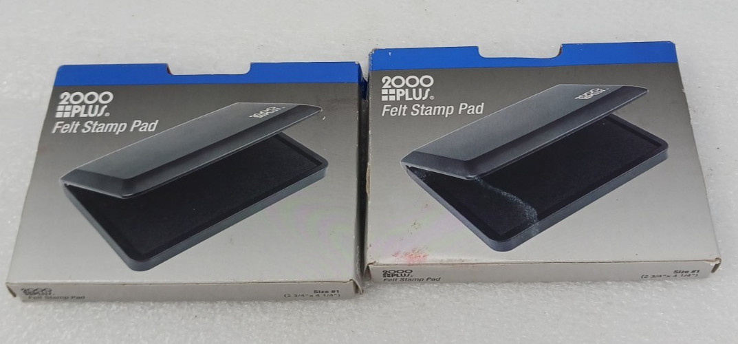 Set Of 2 2000 Plus Stamp Pad Ink Felt High Quality Stamp Pad