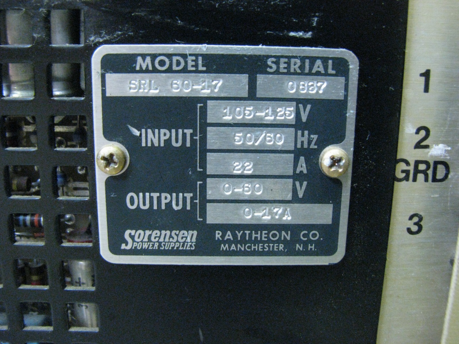 SORENSEN DC Power Supply SRL60-17