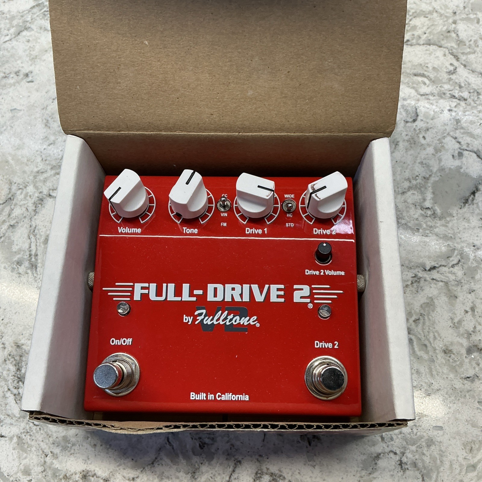Fulltone Full-Drive 2 Overdrive Effects Pedal - Fiesta Red