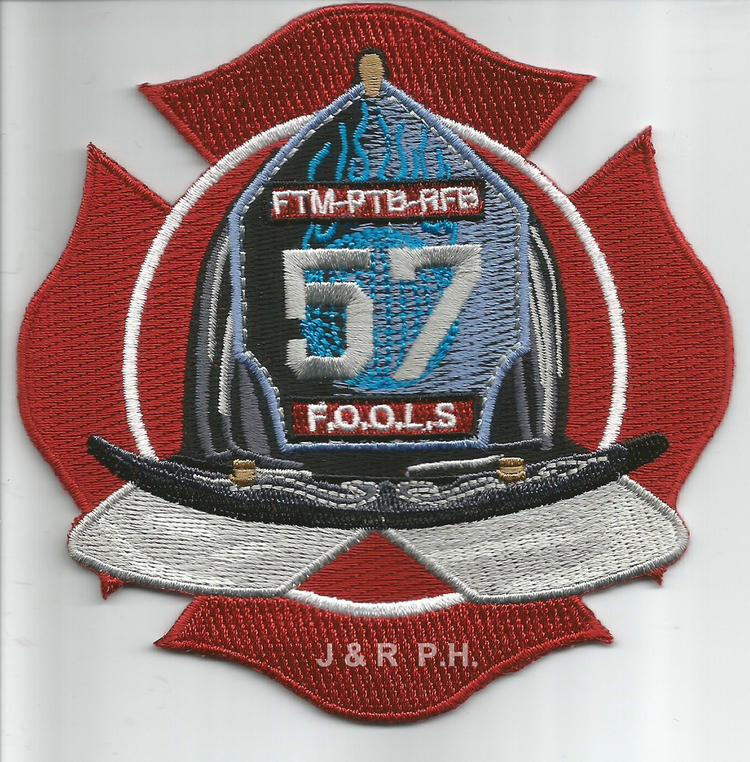 F.O.O.L.S.  "FTM-PTB-RFB", Illinois (4.5" x 4.5" size) fire patch