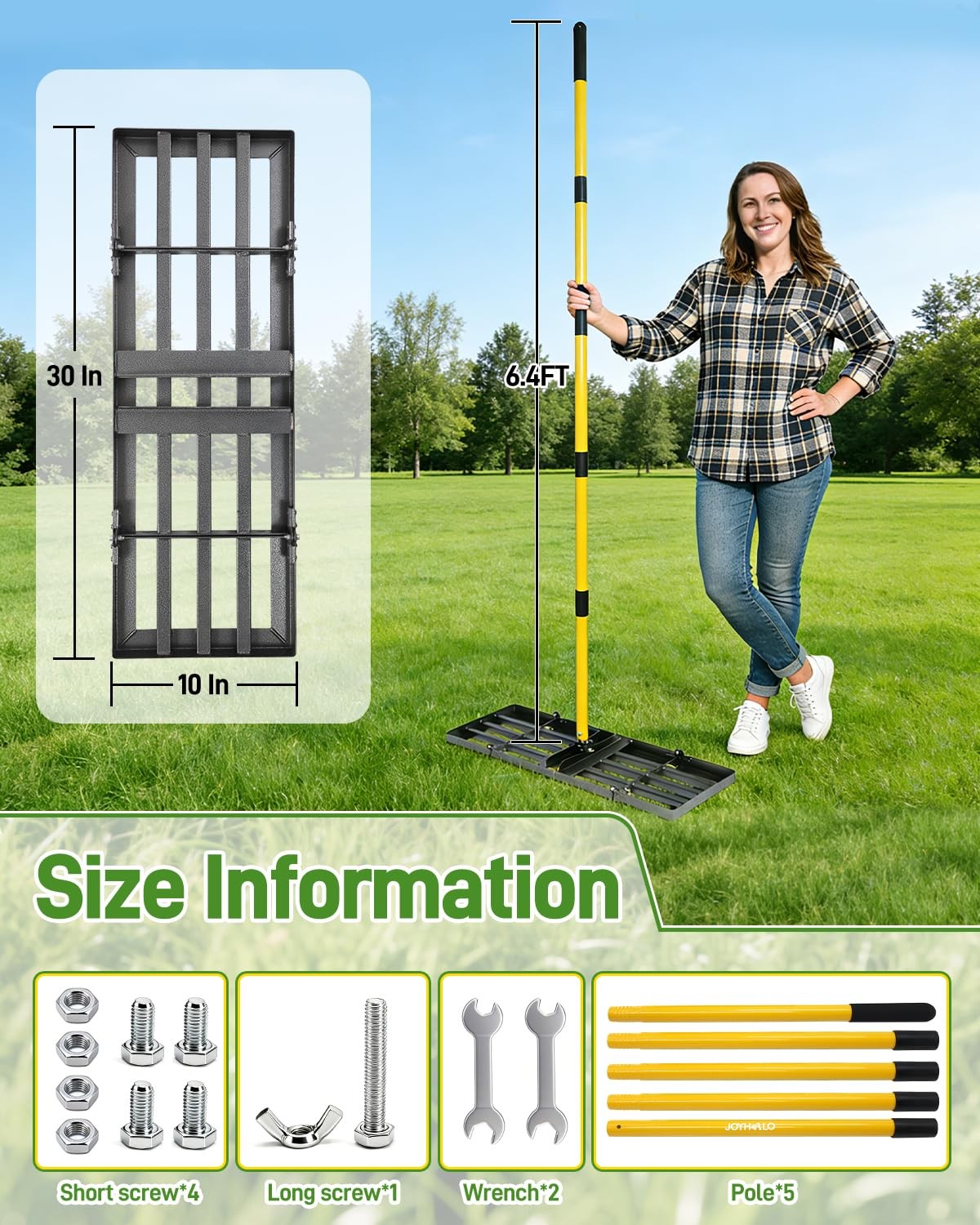 30in Lawn Leveling Rake