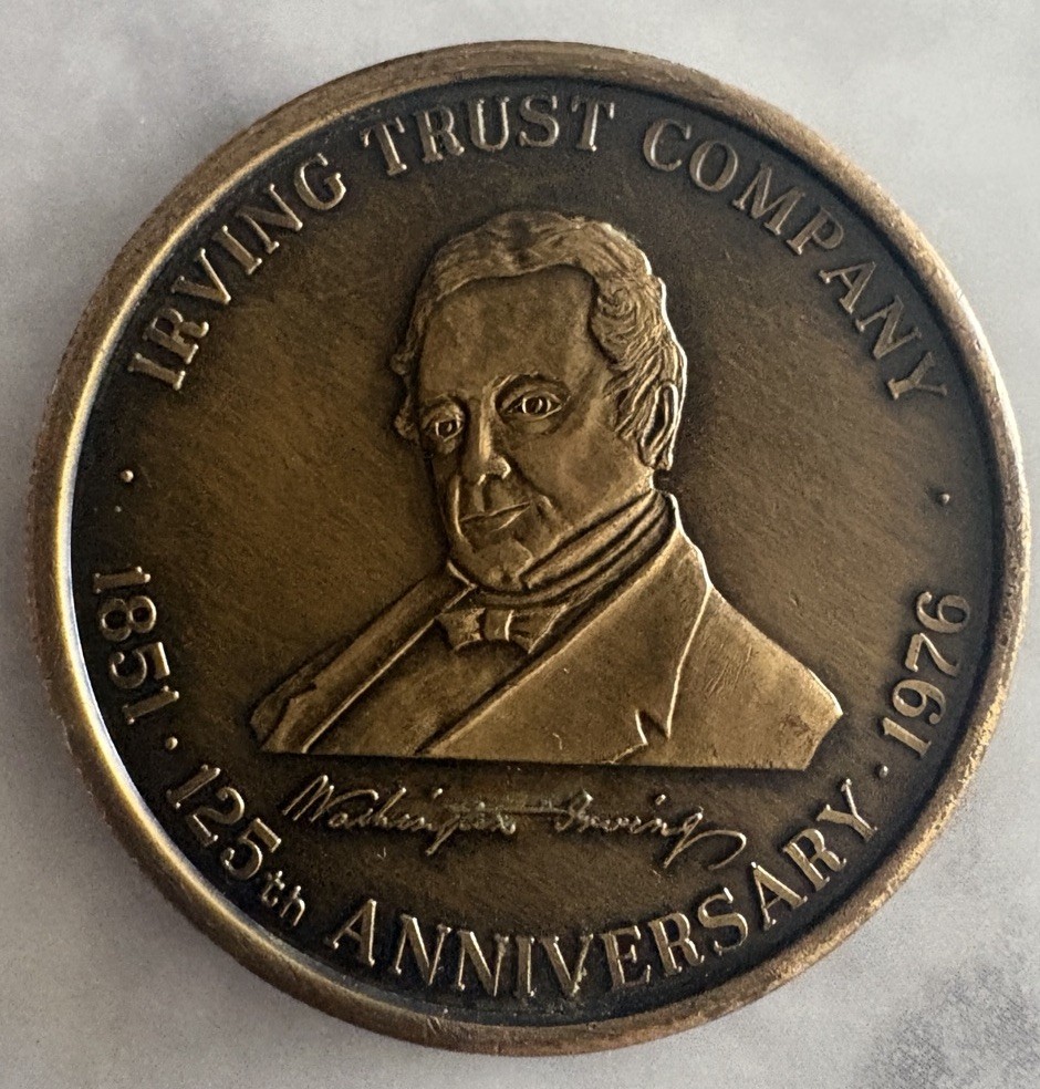 1976 Irving Trust Company Bank Anniversary Bicentennial Token Coin UNC Vintage
