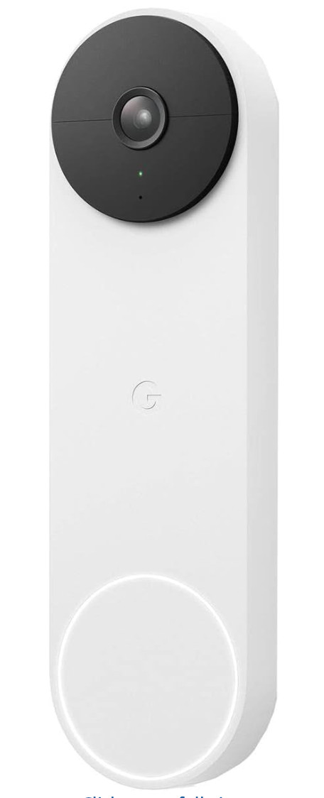 Google Nest Doorbell, Battery - Snow - Model GWX3T - Plastic Removed But Unused