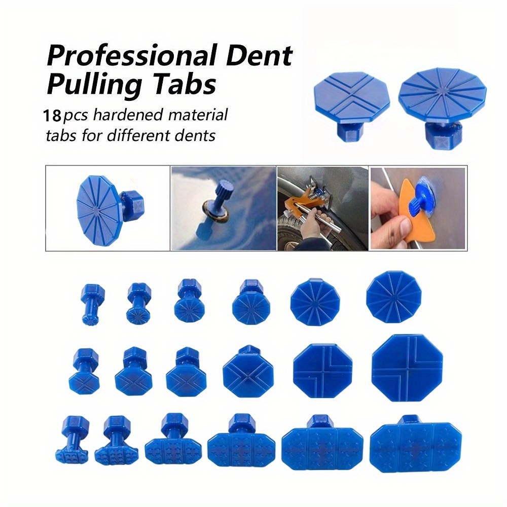 90xCar Body Pulling Tabs Dent Removal Paintless Repair Tool Glue Puller Tool Kit