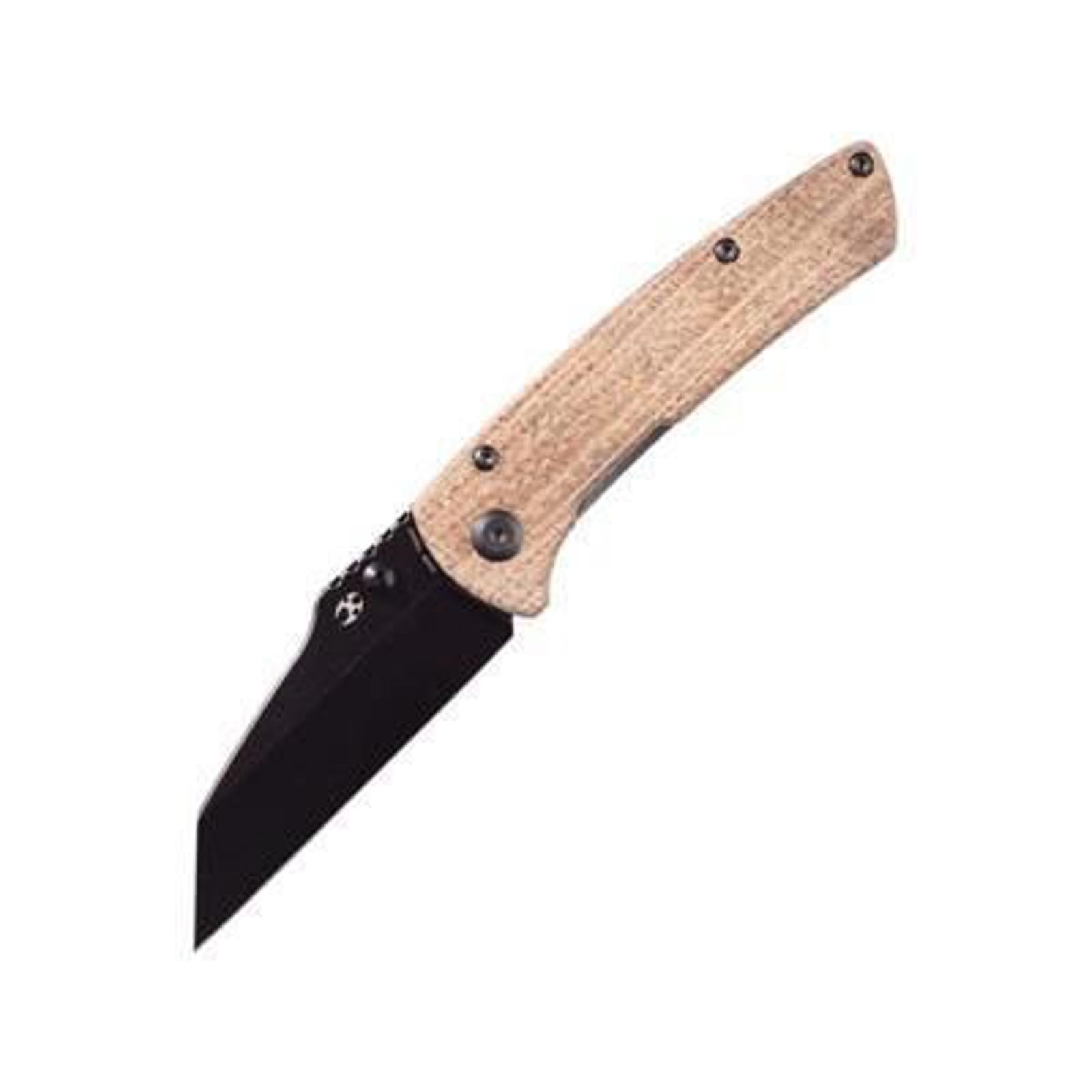 Kansept Knives Main Street Linerlock Brown 3.50 in Folding Knife, Brown Canvas