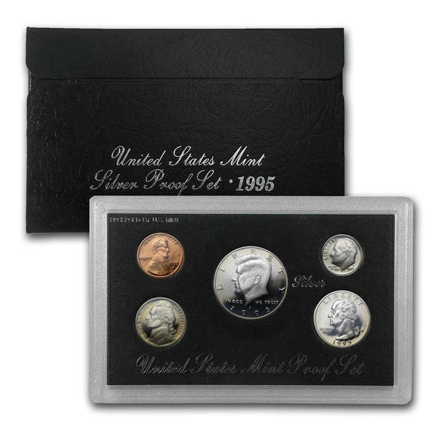 (1) 1995 S United States SILVER Proof Set in Original Box with COA