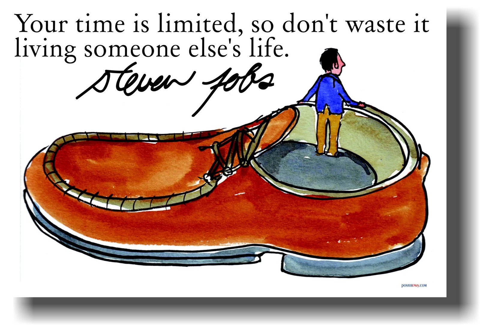 NEW MOTIVATIONAL POSTER - Your Time Is Limited, So Don't Waste It.. - STEVE JOBS