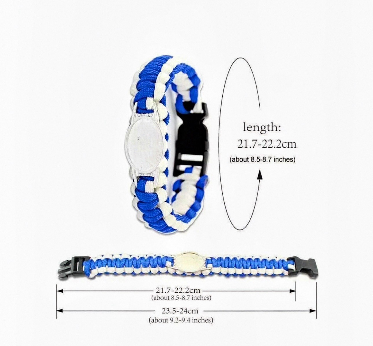 New York Mets ~ MLB Paracord Bracelet ~ New In Bag ~ MLB Licensed