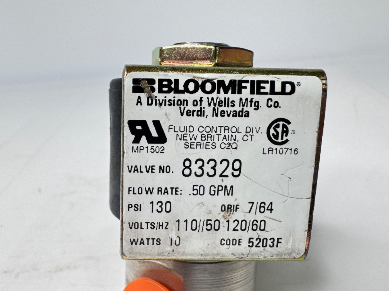Bloomfield Valve No. 83329