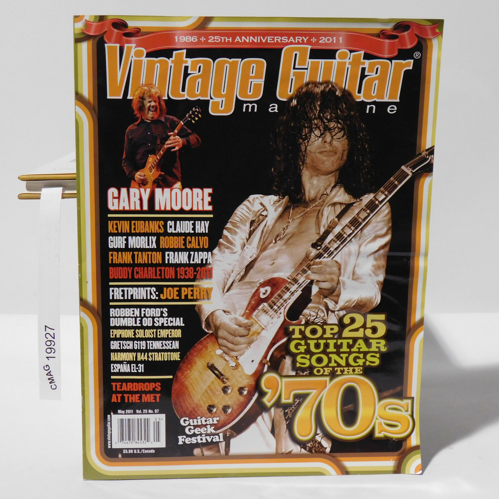 TOP SONGS OF THE 70'S JIMMY PAGE GARY MOORE  VINTAGE GUITAR MAGAZINE May 2011