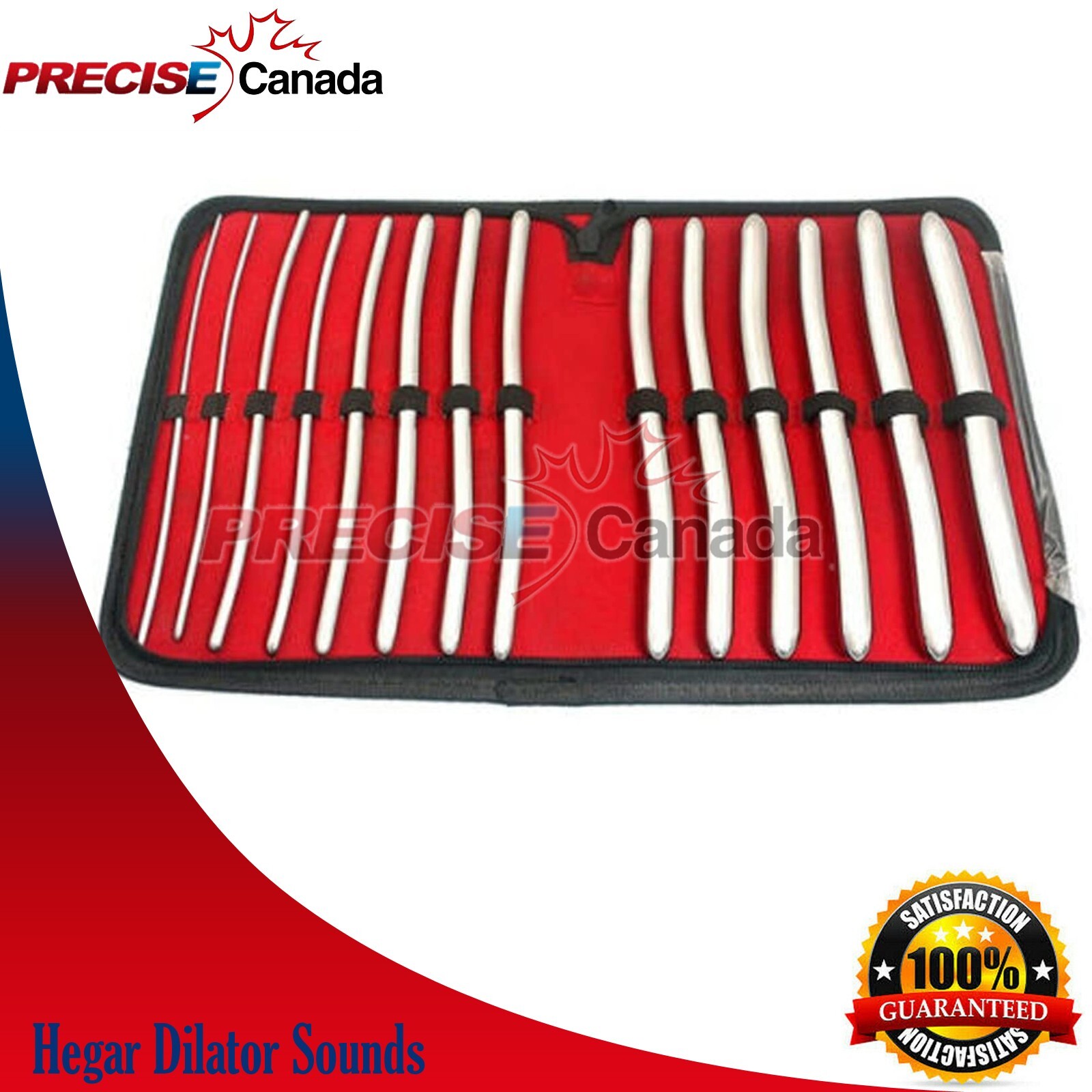 14Pcs Hegar Dilator Set Kit Uterine Diagnostic Surgical Cervical Sounds