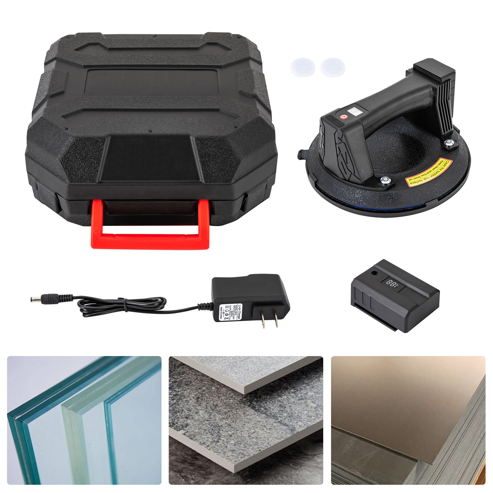 Electric Vacuum Suction Cup 8" Industrial Vacuum Lifts for Bathroom Tile Glass