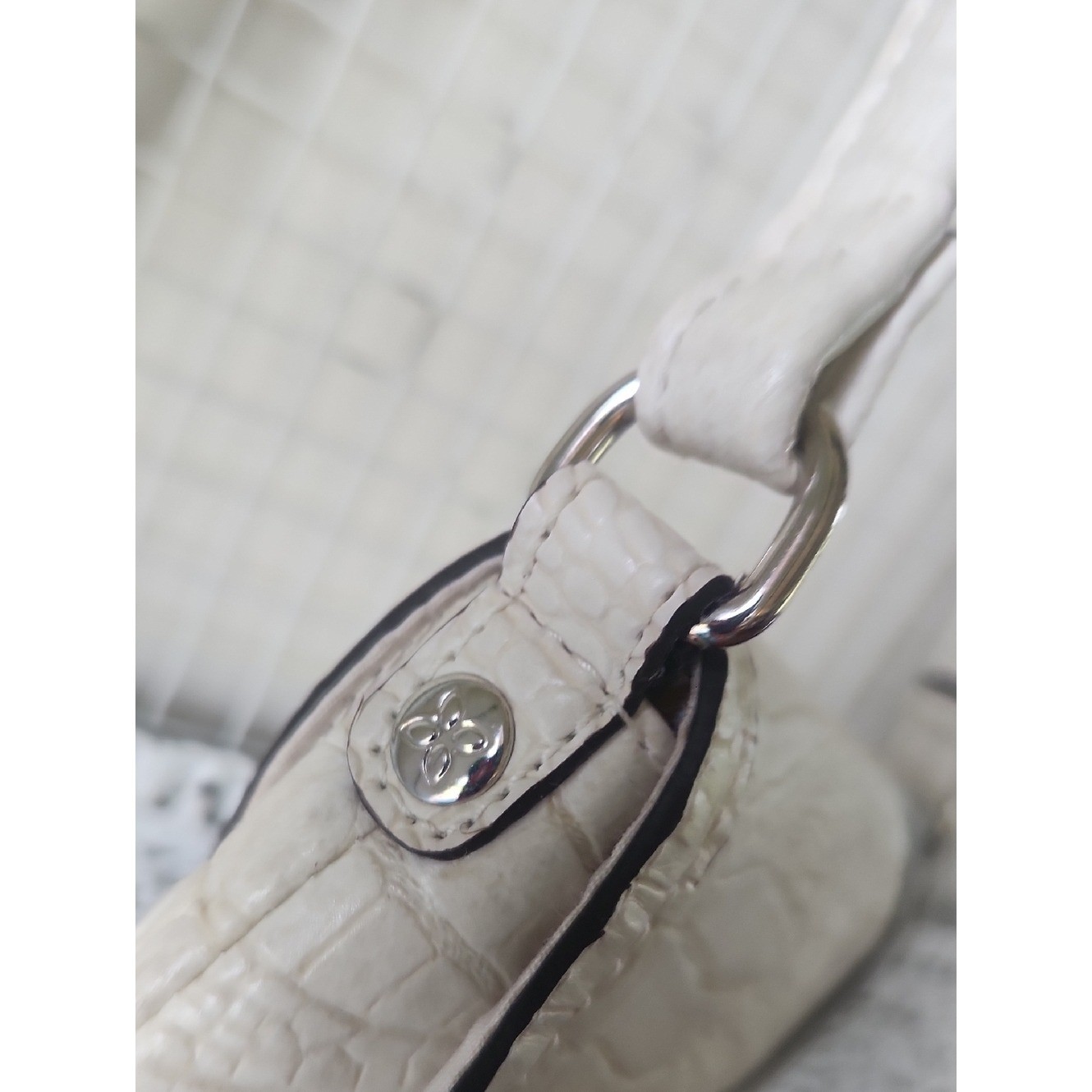 Vegan Croc-Embossed Small Crossbody Shoulder Bag