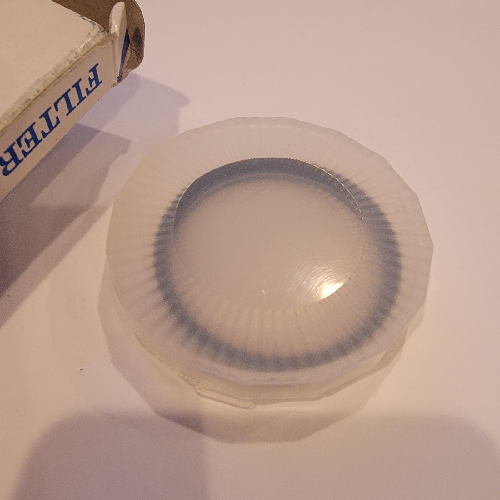 Round Black Camera Lens Filter Optics Screw-On With Plastic Case And Box Ring