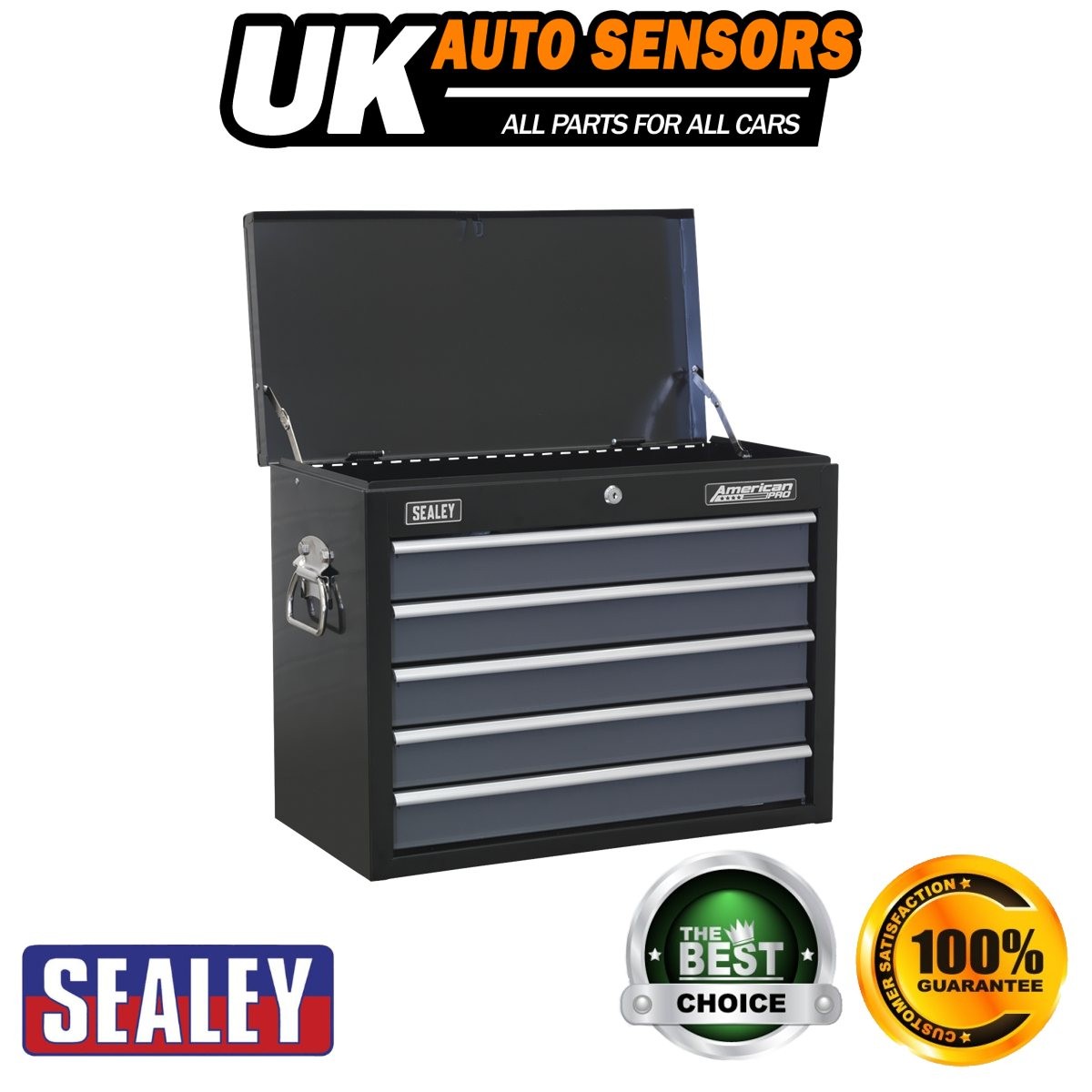Sealey American PRO� Topchest 5 Drawer Black/Grey AP3505TB