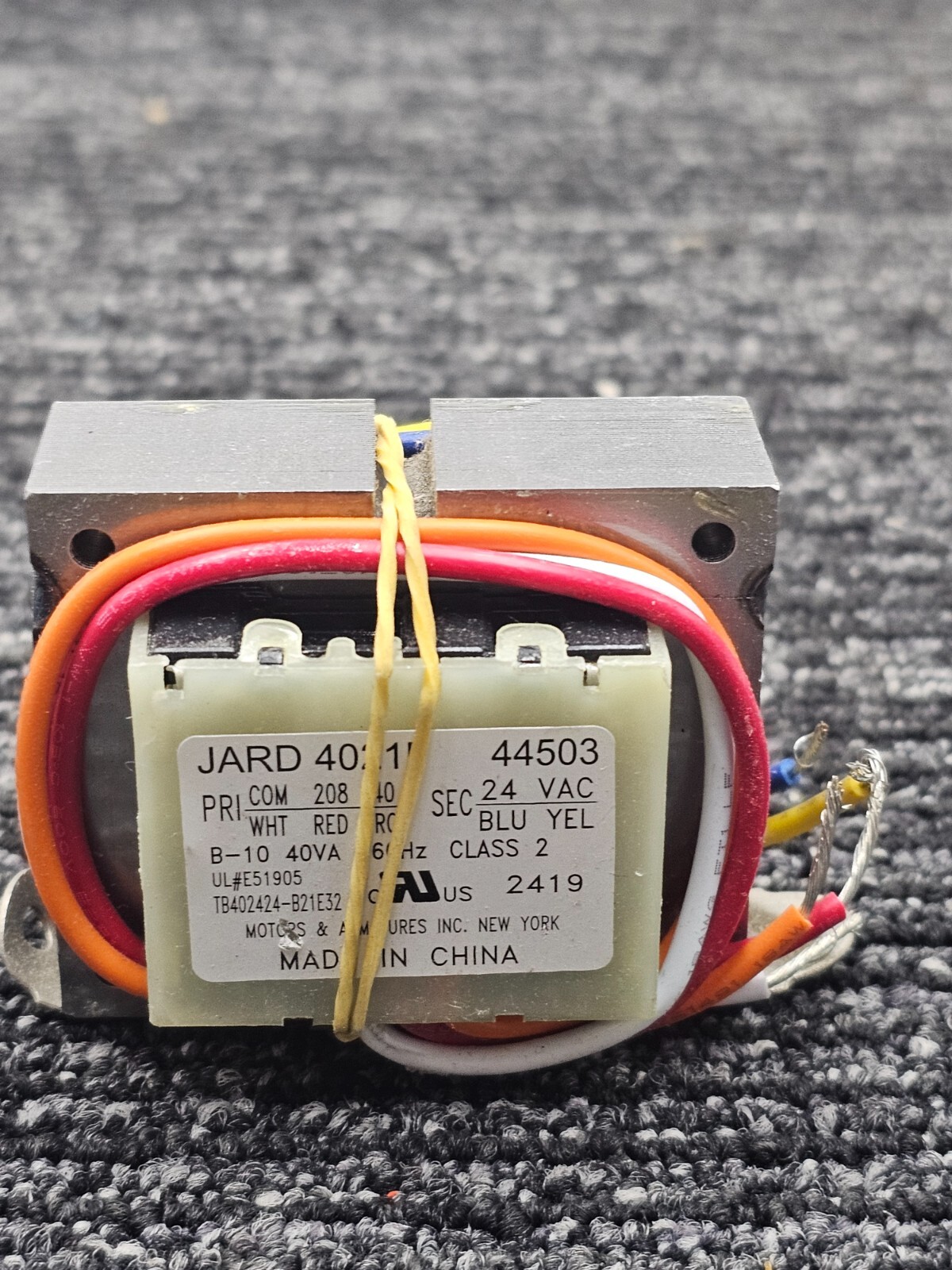 (QTY 2) Jard by Mars Control Transformer 44503/4021F NEMA Class II 208/240VAC