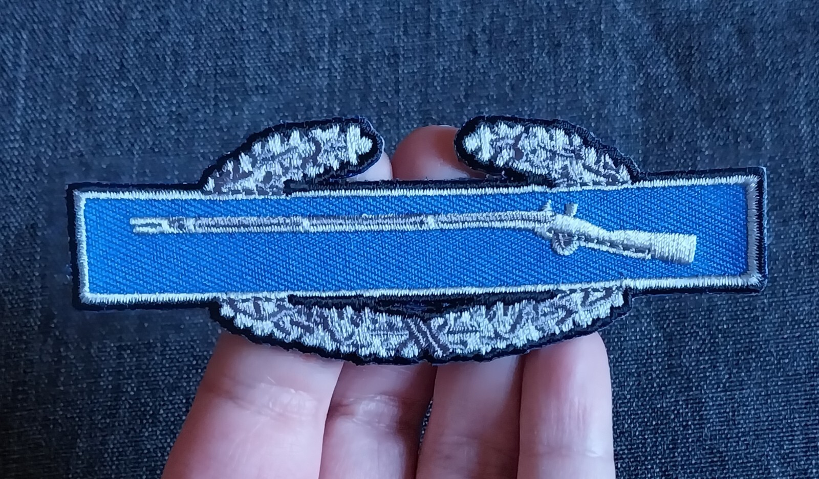 ARMY Combat Infantry Badge CIB ~ Military Biker Patch ~ Embroidered Iron On