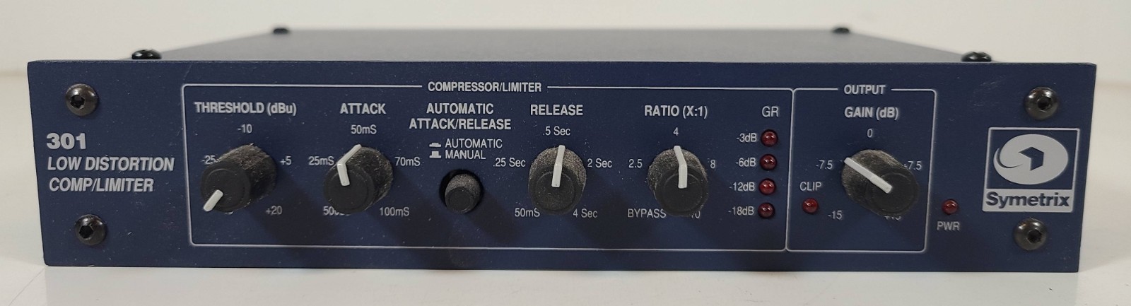 Symetrix 301 Low Distortion Compressor/Limiter (NO AC adaptor)