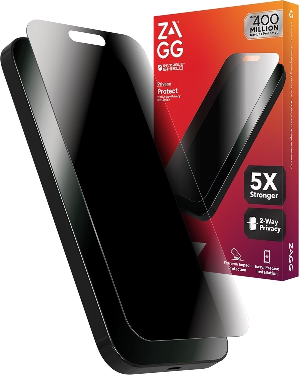 ZAGG Apple iPhone 12/13/14/15/16/17/Plus/Pro Max Glass Screen Protector-Privacy