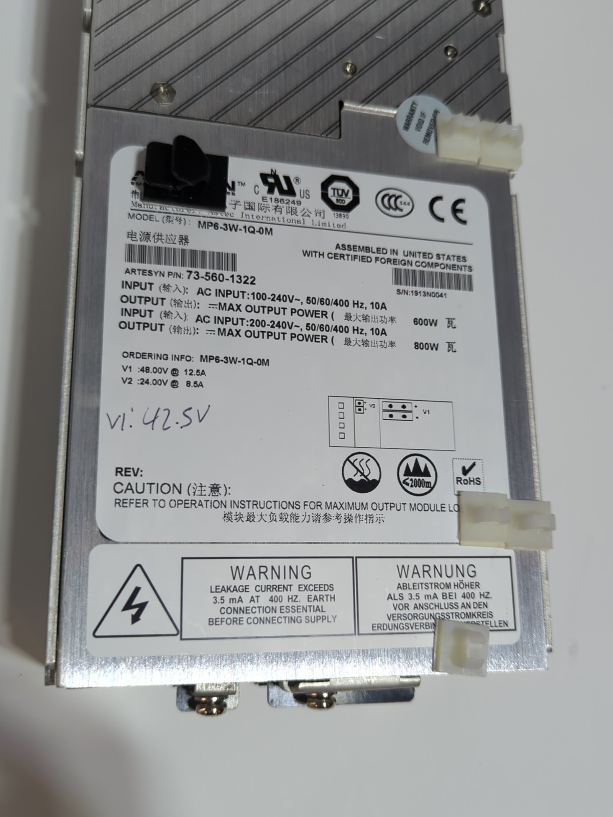 ASTEC MP6-3W-1Q-0M Power Supply