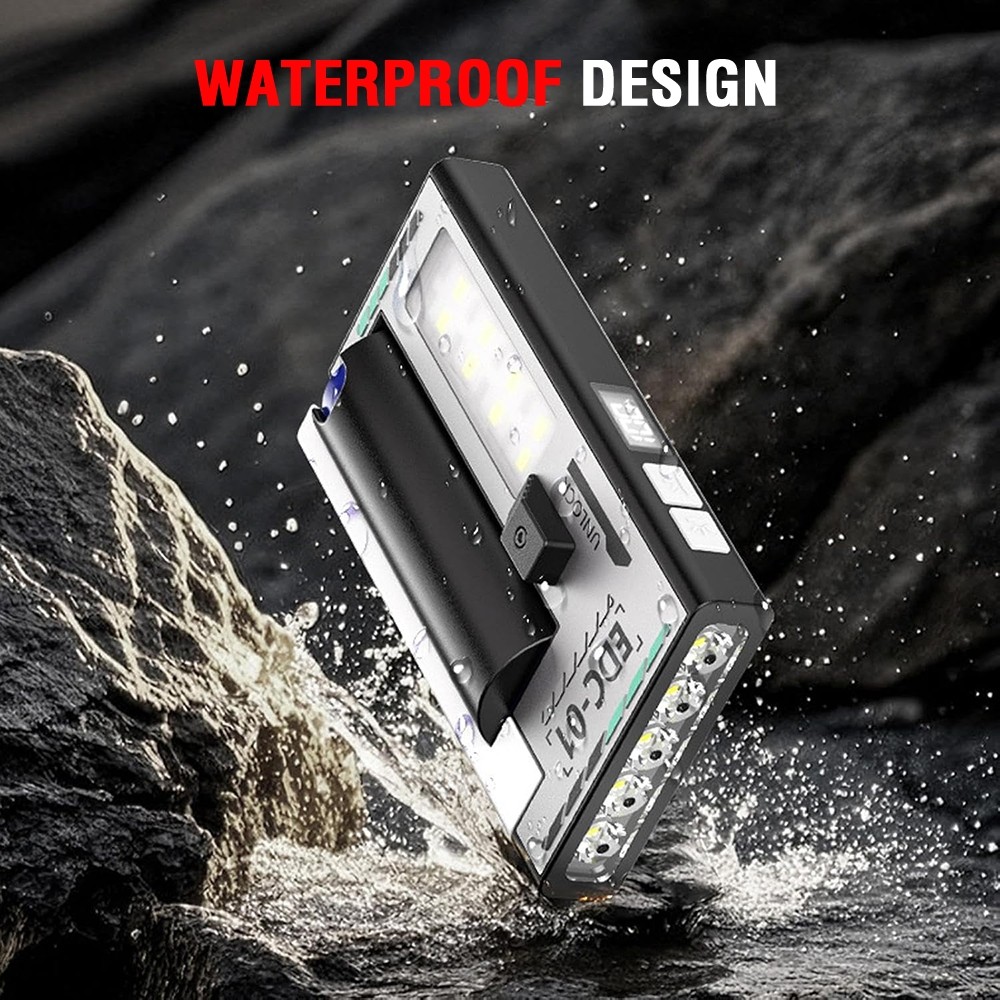 Pocket LED Flashlight Magnetic USB Rechargeable Mini Torch Portable Work Light