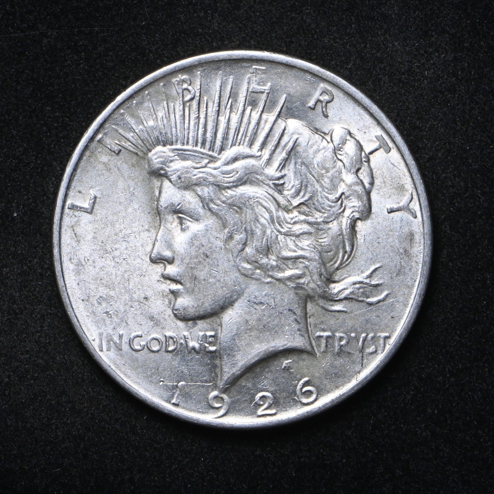 1926-D Peace Silver Dollar AU+ (cn16811)