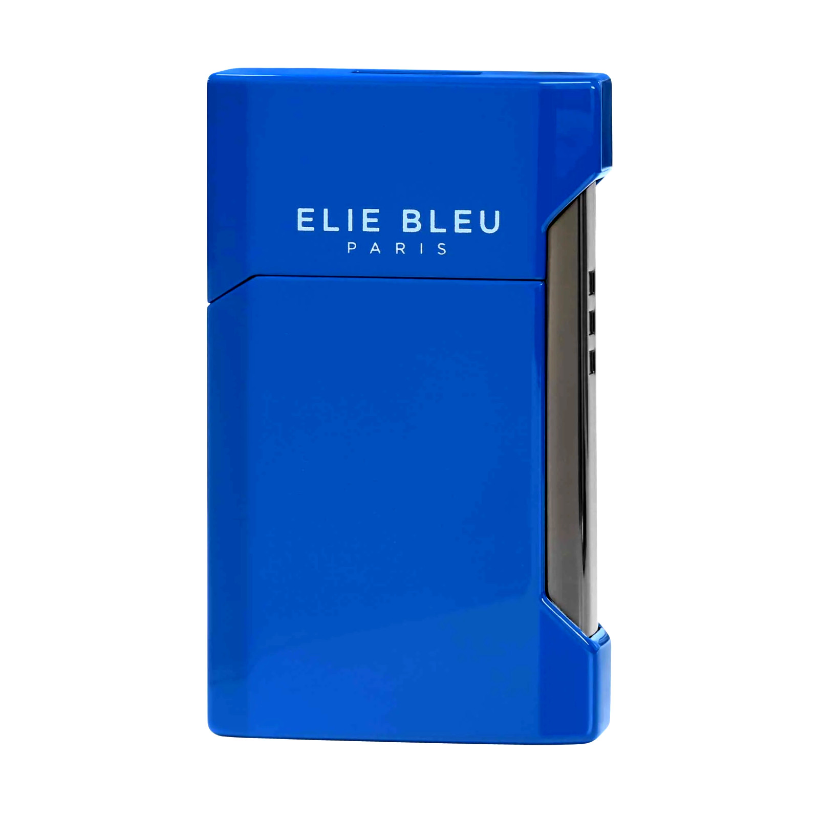 Elie Bleu Jet Flame J-12 Lighter, Blue Lacquer Finish,  EBJ12226, New In Box