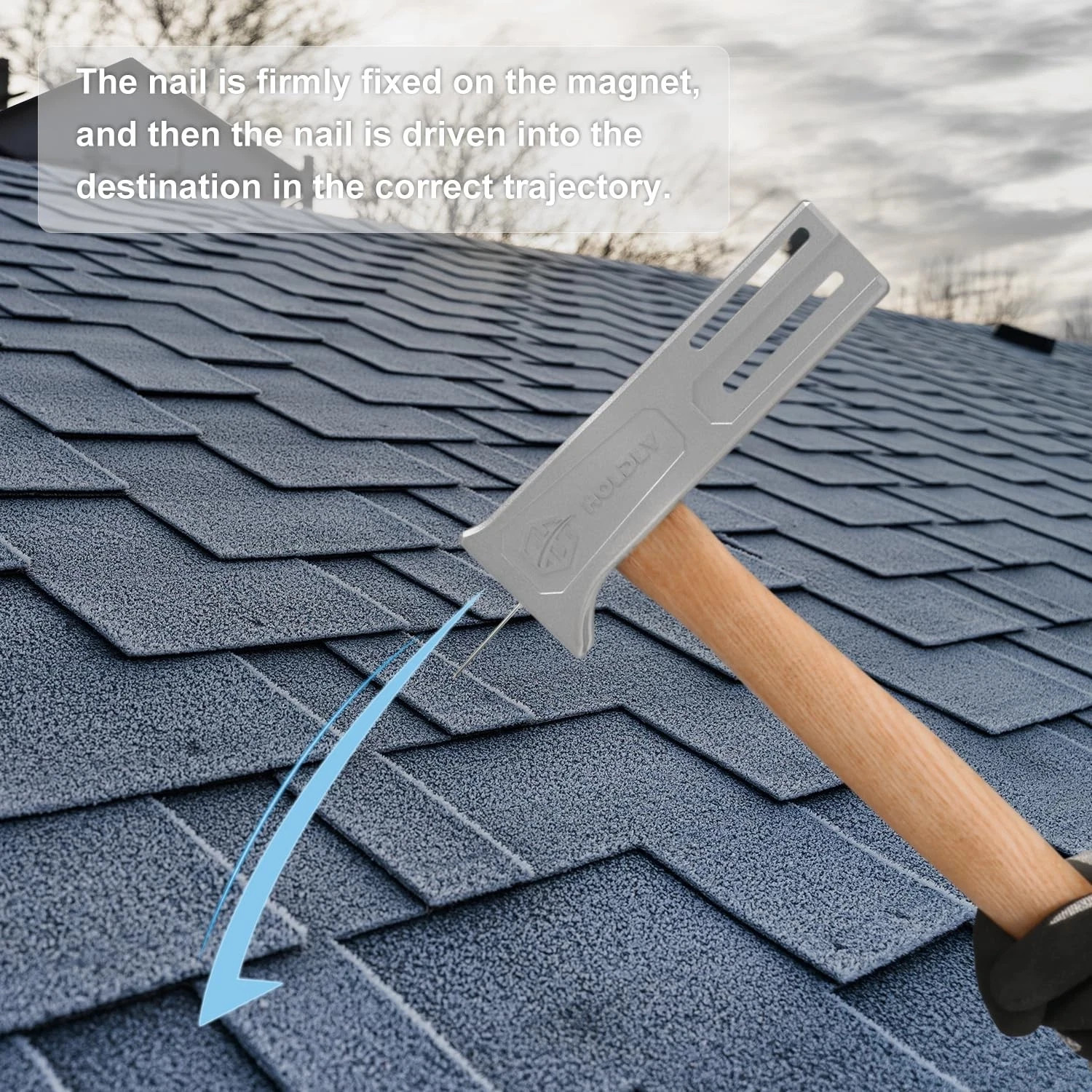 Martillo De Iman Para Roofing Con Mango De Madera Heavy Duty Herramientas Techos