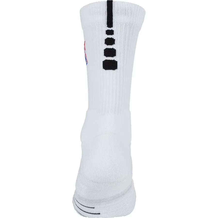 NBA Elite Socks Authentics Cushioned Crew Basketball Socks Men 8-12 White