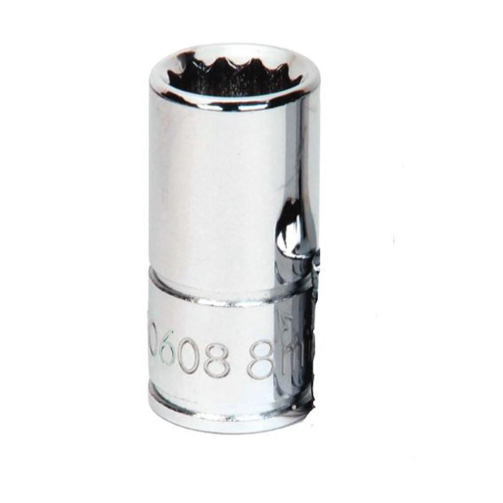 Williams 30608 1/4-Inch Drive Shallow 12-Point Socket, 8mm