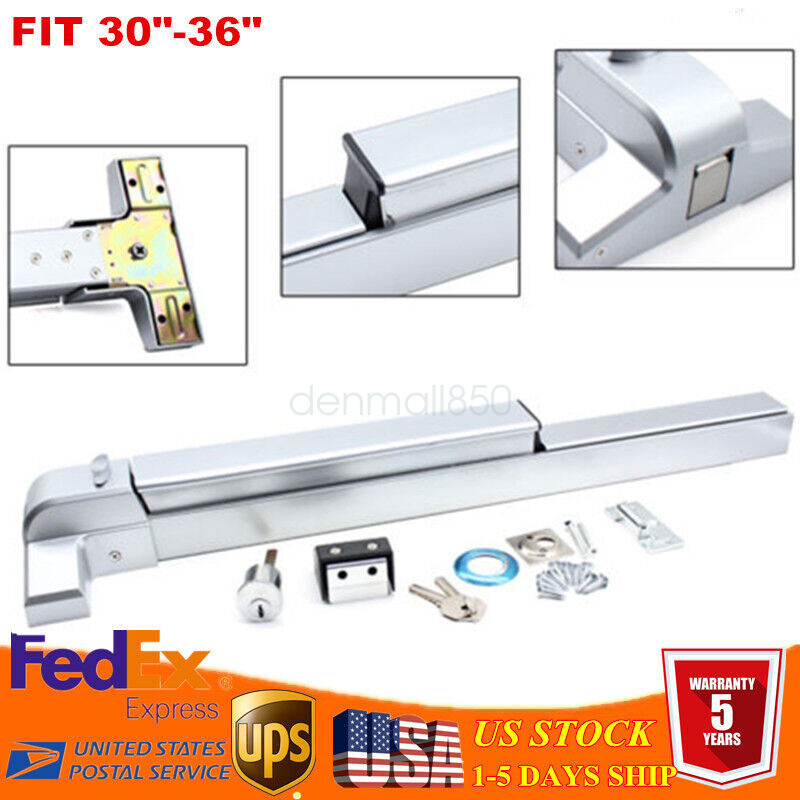 Door Push Bar Panic Heavy Duty Commercial Rim Exit Device Emergency Hardware New
