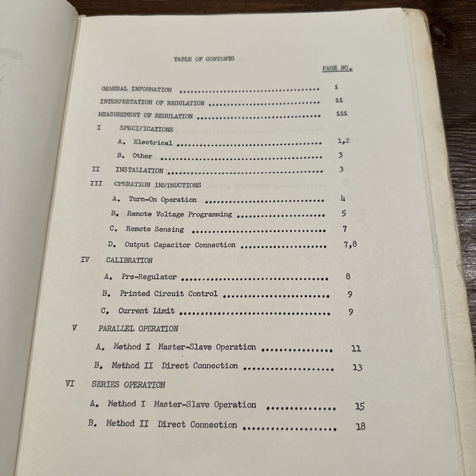 Perkin Electronics TVR 040-5 Regulated Power Supply Instruction Manual