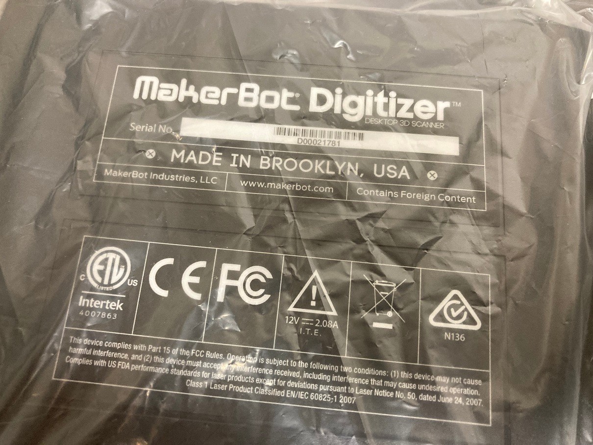 MakerBot Digitizer Desktop 3D Scanner
