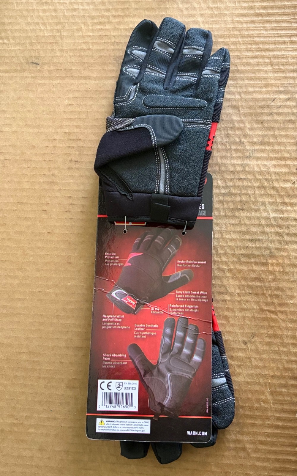 Warn Winching Gloves 91650 Size Large