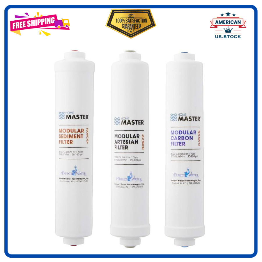 Home Master Artesian & HydroGardener Replacement Water Filter Set, White